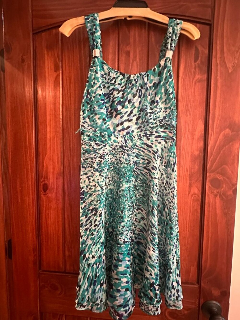 Adorable Teal Blue Dot Dress